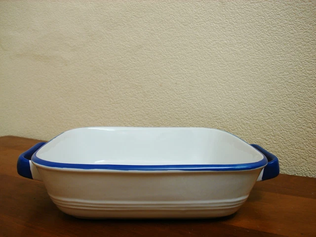 MASON CASH ENAMOUR Stoneware Blue White Square Casserole Dish With Handles 18.00 PicClick UK