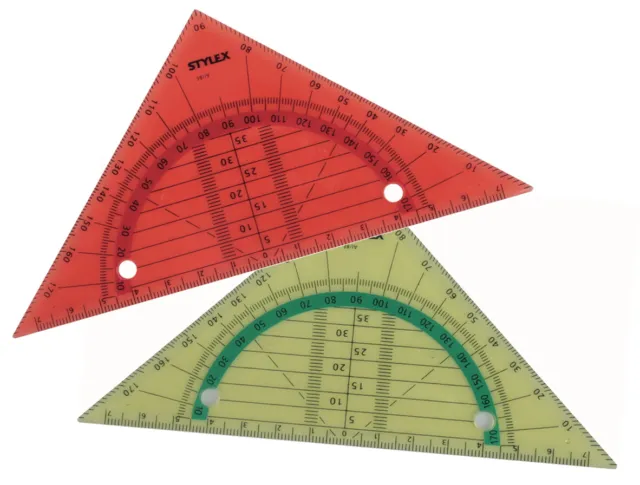 STYLEX Geometrie-Dreieck abheftbar biegsam Lineal 16 cm