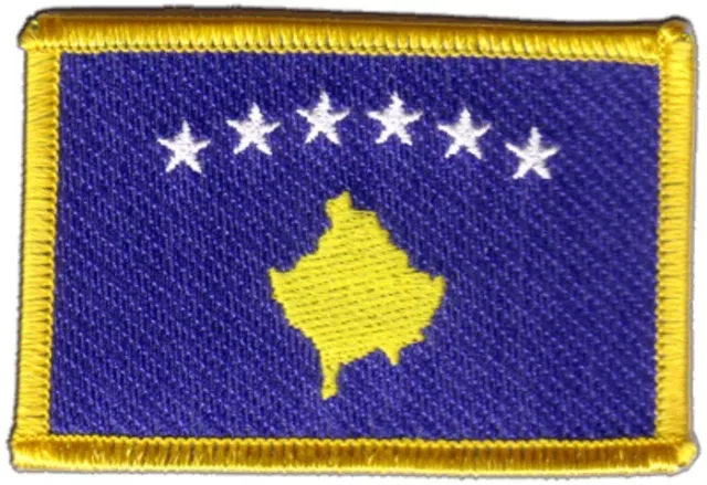 Kosovo Aufnäher Flaggen Fahnen Patch Aufbügler 8x6cm