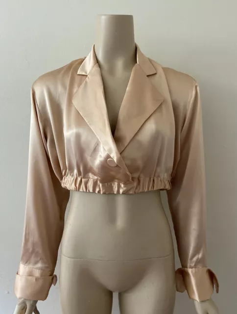 MICHAEL LO SORDO Silk Cropped Shirt 10