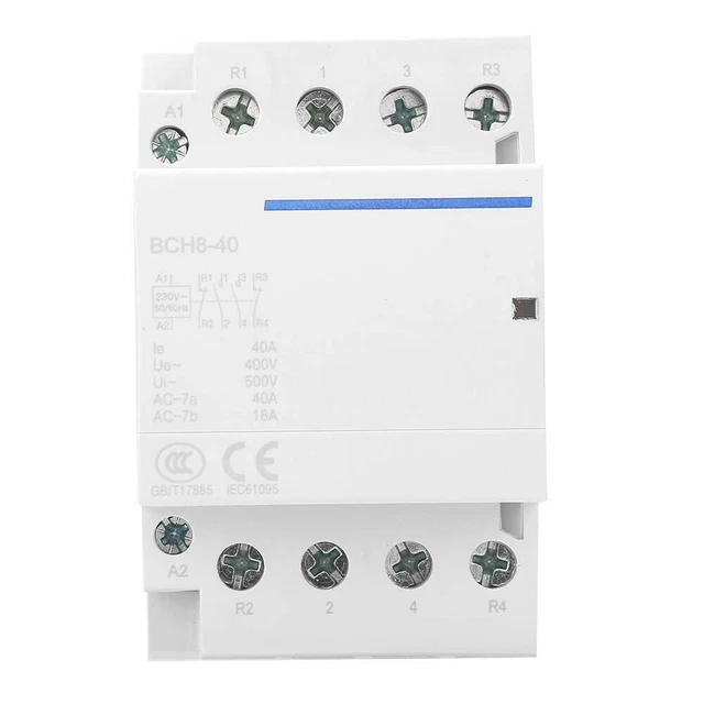 Heschen Contacteur CA Domestique CT1-100 4 Pôles Quatre Normalement Ouverts 220 V/240 V Tension Heschen Contacteur CA Domestique CT1-100 4 Pôles Quatre Normalement Ouverts 220 V/240 V Tension