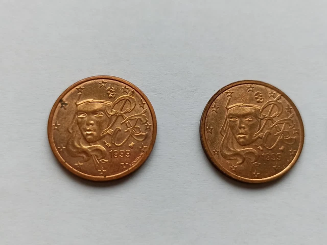 3 PIÈCE RARE de 2 centimes euro France 1999 EUR 800,00 - PicClick FR
