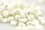 10pcs blanc papillon acrylique 3D résine décoration Nail Art strass perles