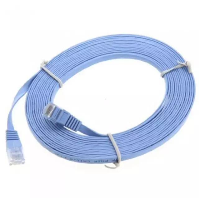 RJ45 Male to Male CAT6 Flat Ethernet Patch Network Lan extension Cable 10m