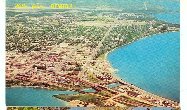 Bemidji,Minnesota-Hello From Bemidji-Aerial View-Pm1963-#65119B-(Mn-B)