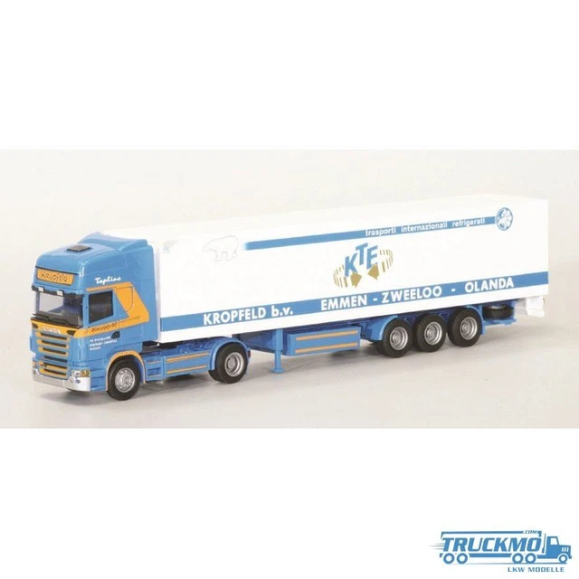 Wiking 1:87 Scania R420 Topline Kühlkoffersattelzug – Detailreicher Modell-LKW, Sammlerstück