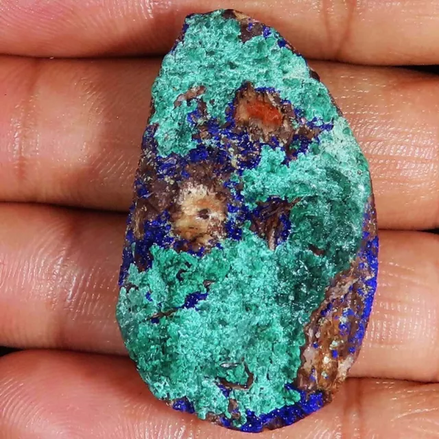 (26 X 44 X 12 MM) 134.95 Carats Naturel Azurite Chrysocolla Druse Cabochon Gemme