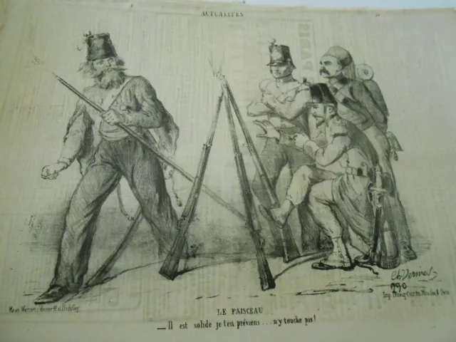 Caricature 1853 - Le Faisceau Il est solide je t'en préviens..n'y touche pas