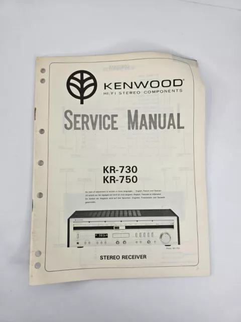 Kenwood KR-730 750 Original Service Manual Repair Book Stereo Receiver Radio