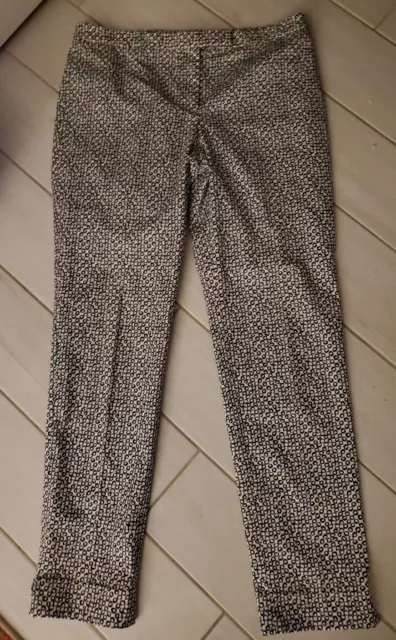 PESERICO Women's US 12 EU 48 Pants Trousers Cotton Blend Italy Geometric EUC