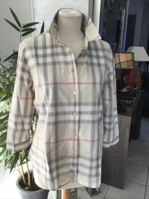 Chemise BURBERRY taille XL tartan beige très bon état