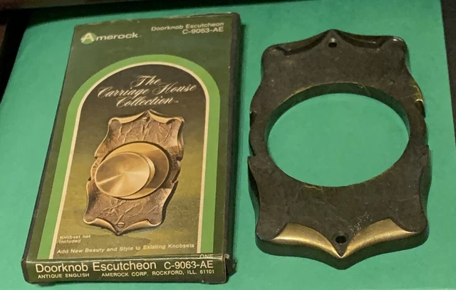 Vintage Amerock Carriage House Door Handle Backplate Escutcheon C-9063-AE NEW