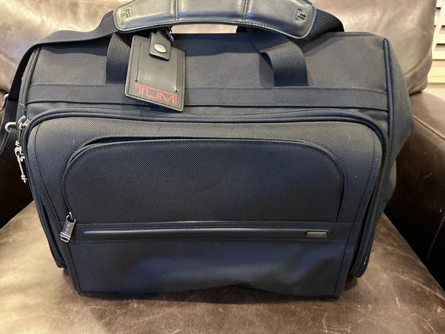 Tumi Alpha Deluxe 22124D4 Framed Carry on Satchel Travel 18" Bag Black