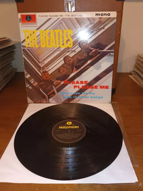 The Beatles Please Please Me 1981 Re-issue EMI limited MONO label Parlophone Y&B