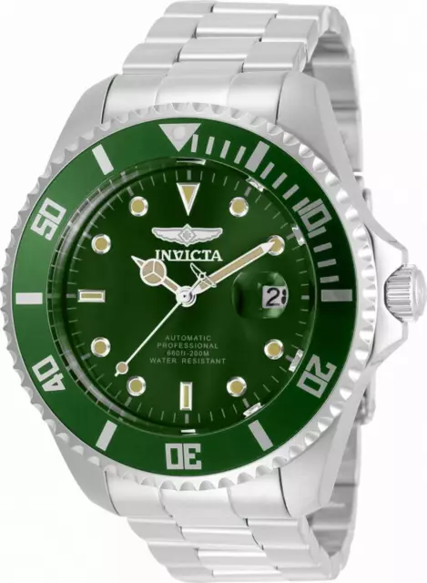 Invicta Pro Diver Green Dial Stainless Steel Automatic 35719 200M Mens Watch