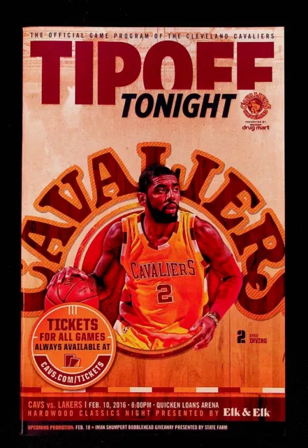 Kyrie Irving Cleveland Cavaliers LA Lakers NBA Program 2016 Championship Season