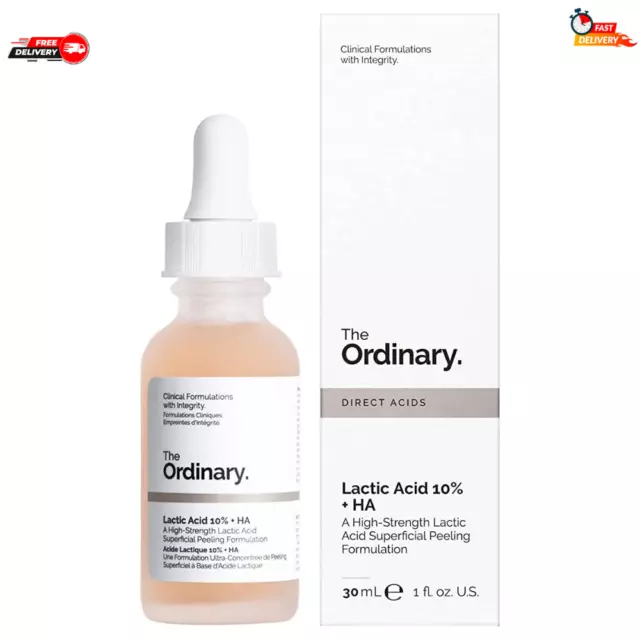 The Ordinary Lactic Acid 10% + Ha 2% 30ml AHA Exfoliant Smooth & Radiant Skin AU