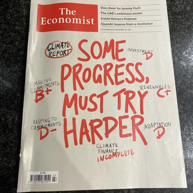 THE ECONOMIST MAGAZINE 25 Nov 2023 Some Progress Must Try Harder £7.00
