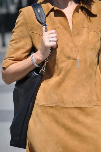Robe en daim camel zara outlet