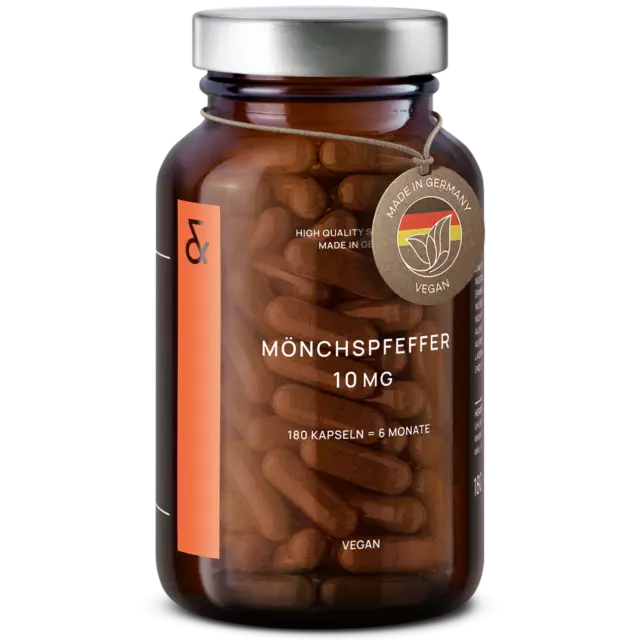 Mönchspfeffer Extrakt 10:1 hochdosiert - 180 Kapseln - Vitex Agnus Castus - PMS