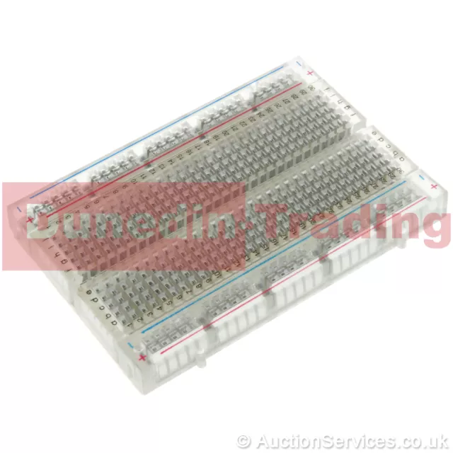 Mini Prototype Breadboard Clear Crystal 400 Tie Point Solderless Modular Board