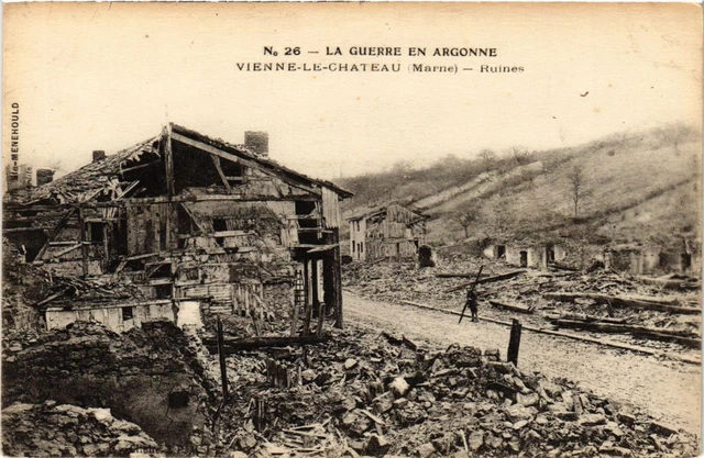 CPA AK Militaire - Vienne-le-Chateau - Ruines (697148)
