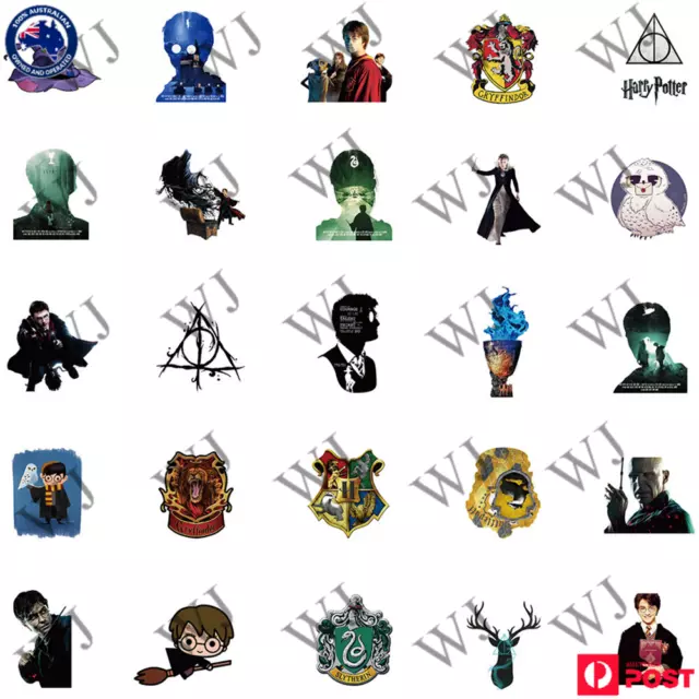 50pcs Harry Potter P1 Wiards Hogwarts Decal Stickers Laptop Waterproof Phone 3