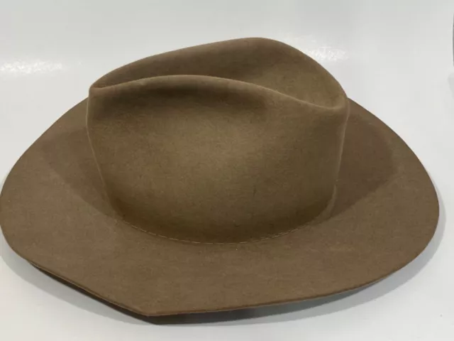 STETSON Cowboy Western Hat Brown Beaver Size 7.5