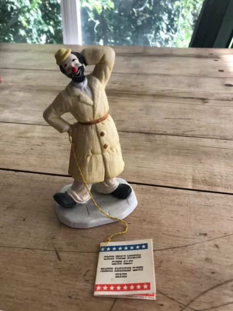 Vintage 1985 Flambro Hobo clown Circus World Museum ceramic collectible figurine