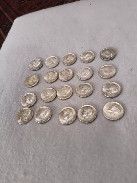 Kennedy Silver coins 1964 First Year. 20 Total Coins Full Roll . 9.00 Silver