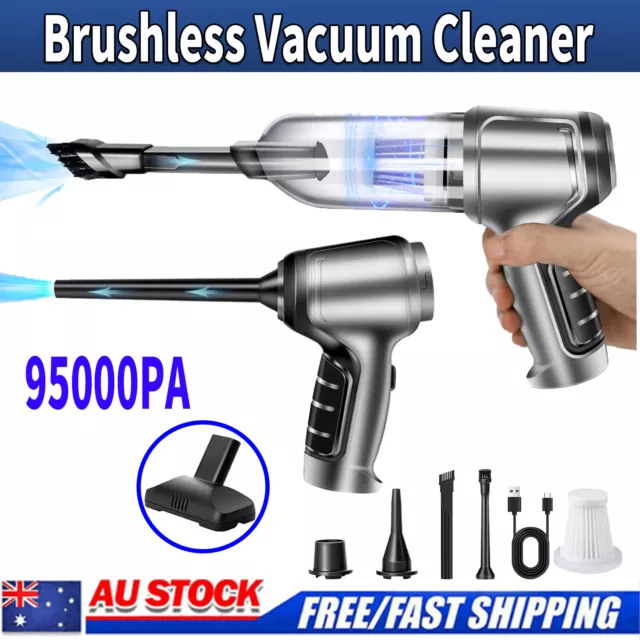 95000PA Cordless Car Vacuum Cleaner Handheld Air Blower Wireless Rechargeable AU