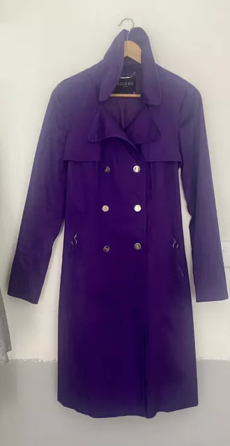 HOBBS LONDON Purple Double Breasted Trench Coat | UK 12