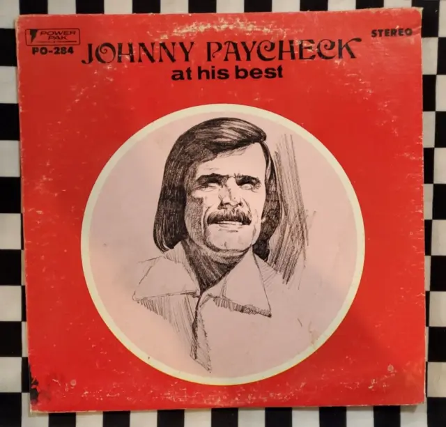 Johnny Paycheck At His Best LP by Johnny Paycheck vinyl 1975 VG+ PO-284 Gusto