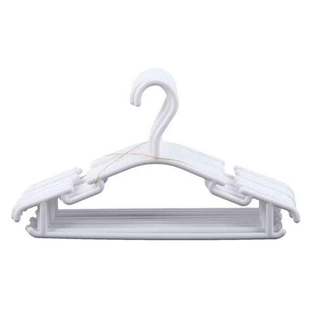 2X(BLANC - Lot de 10 PCS Cintres PP Pour  ou Enfant 27x15 cm P8J7)7527