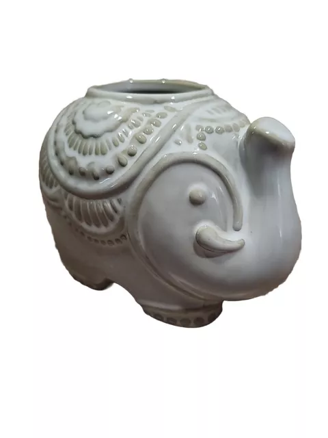 Cynthia Rowley Ceramic Elephant Toothbrush Holder Hand Crafted Designer Bathroom 3