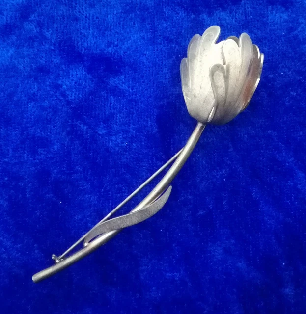 Broche Émaillée Artisanale Russe - Technique Finift - Motif Fleur Peint Main - Neuf Avec Étiquettes