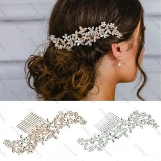 Damigella d'onore fiore diamante perle clip pettine perni per capelli da sposa
