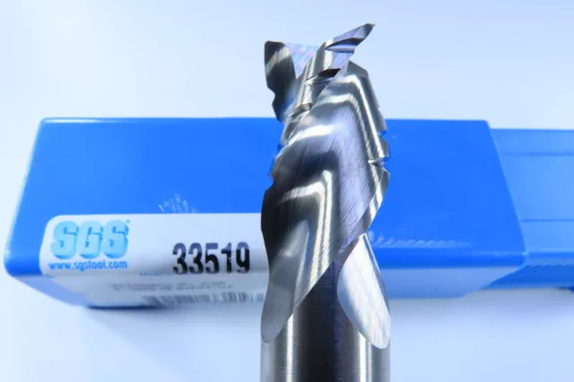 New Sgs 3/4" Solid Carbide 33519 Roughing End Mill Milling Rougher Lathe Tool