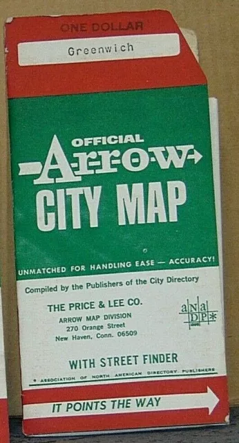 1975 Arrow Street Map of Greenwich, Connecticut