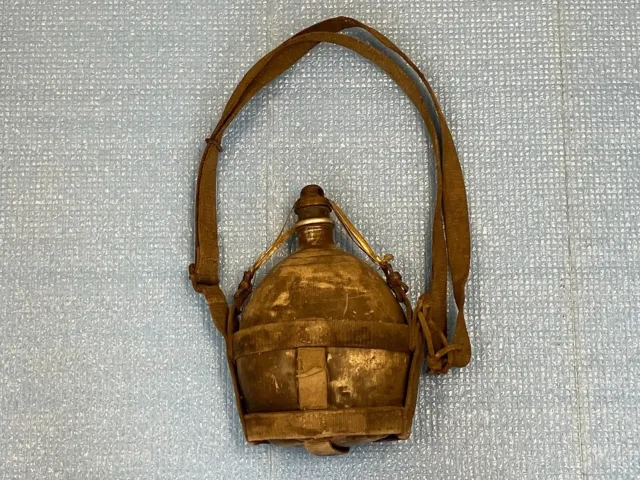 WWII WW2 Old Japanese Army Water bottle canteen From Japan Vintage