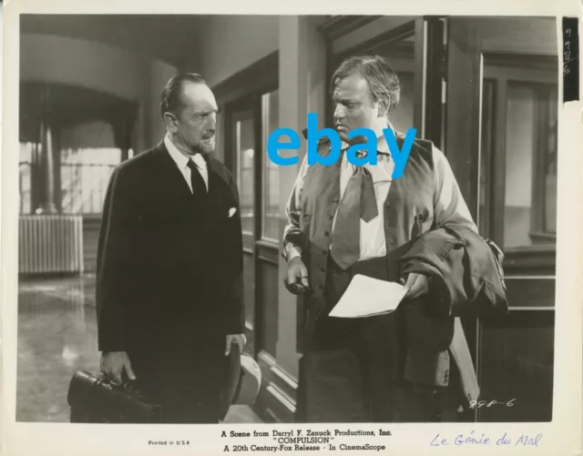 *Orson Welles - Film Le  génie du mal (Compulsion) - Photo argentique