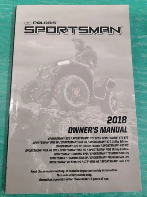 Polaris Oem 2018 Sportsman Owners Manual #9928704