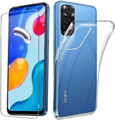11S 11 PRO Blue Cover Custodia per XIAOMI REDMI NOTE 11 Pellicola in Vetro 