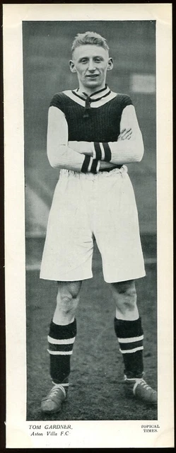 Trade Card, Topical Times, FOOTBALLERS, 1934, 250 x 95, Tom Gardner, Aston Villa