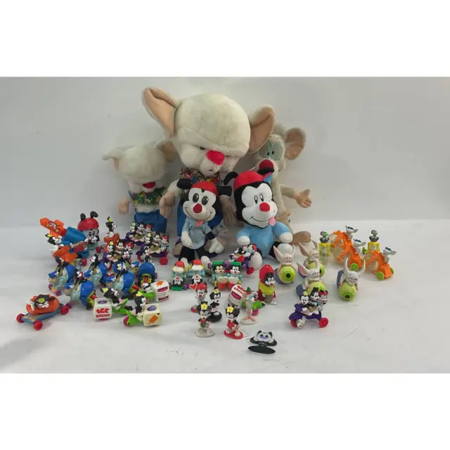 Mixed LOT of 5 lbs Animaniacs Yakko Wakko Dot Pinky Brain Plush Toy Figures