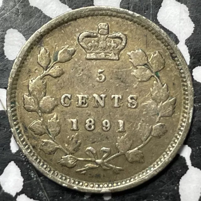 1891 Canada 5 Cents Lot#V6736 Silver!