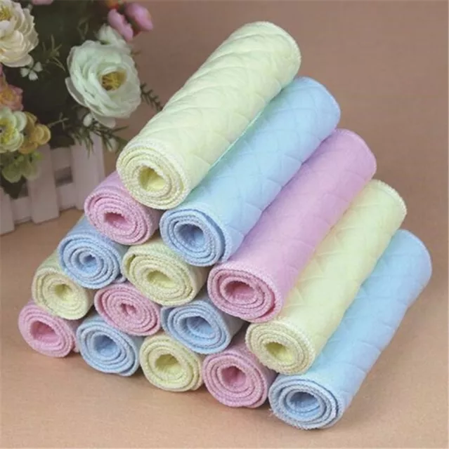 5 PCS Adjustable Reusable Lot Baby Washable Cloth Diaper Nappies White Pink New