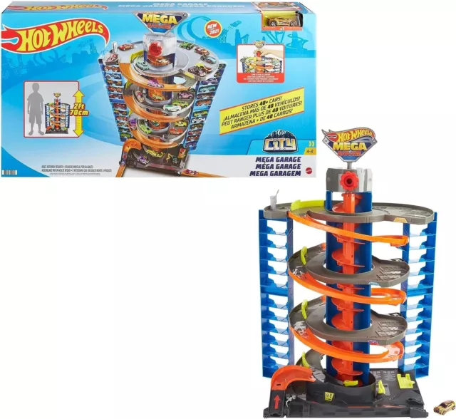 Hot Wheels City Ultimate Garage Playset with 2 Die-Cast Cars, Toy Storage  for 50+ Cars