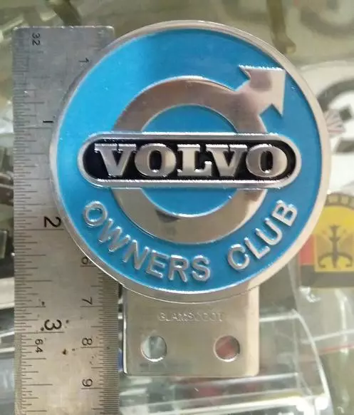 VINTAGE VOLVO OWNERS CLUB CAR BADGE plakette placca