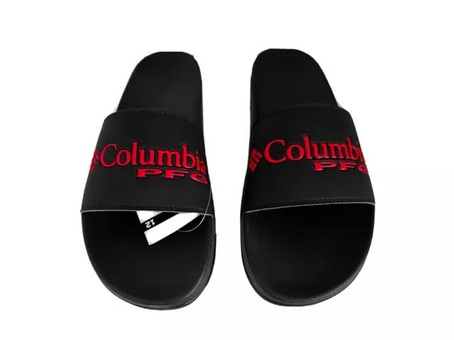 Columbia Men's Tidal Ray PFG Black Red Logo Slide Sport Sandal 12